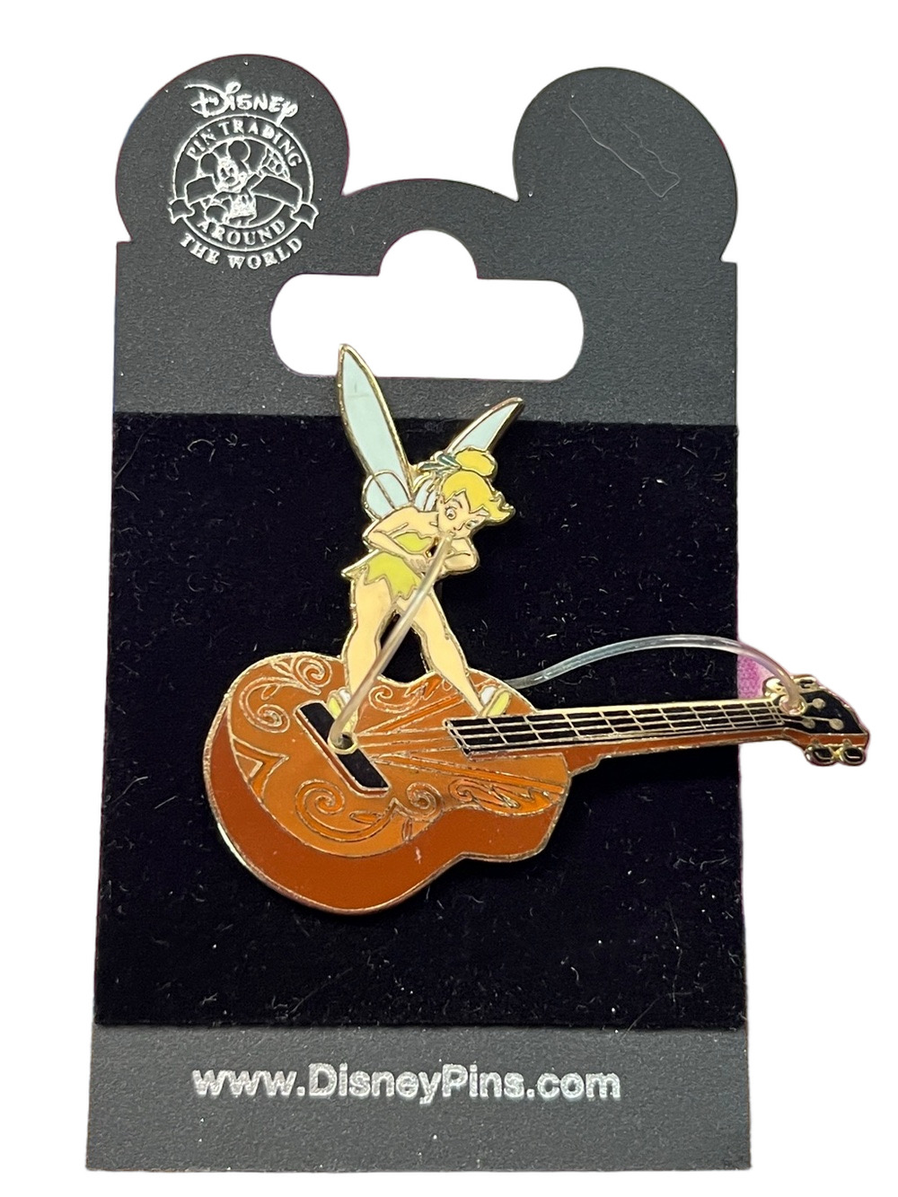 Disney Parks Tinker Bell with Guitar Pin LE 500 Tinkerbell Peter Pan Hook